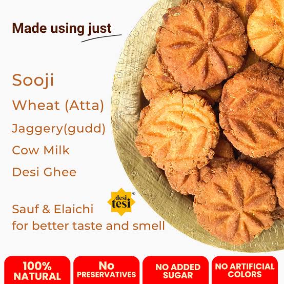 Wheat & Jaggery Thekua with parampara 200g